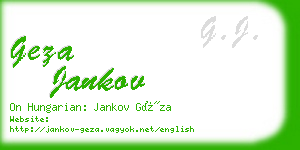 geza jankov business card